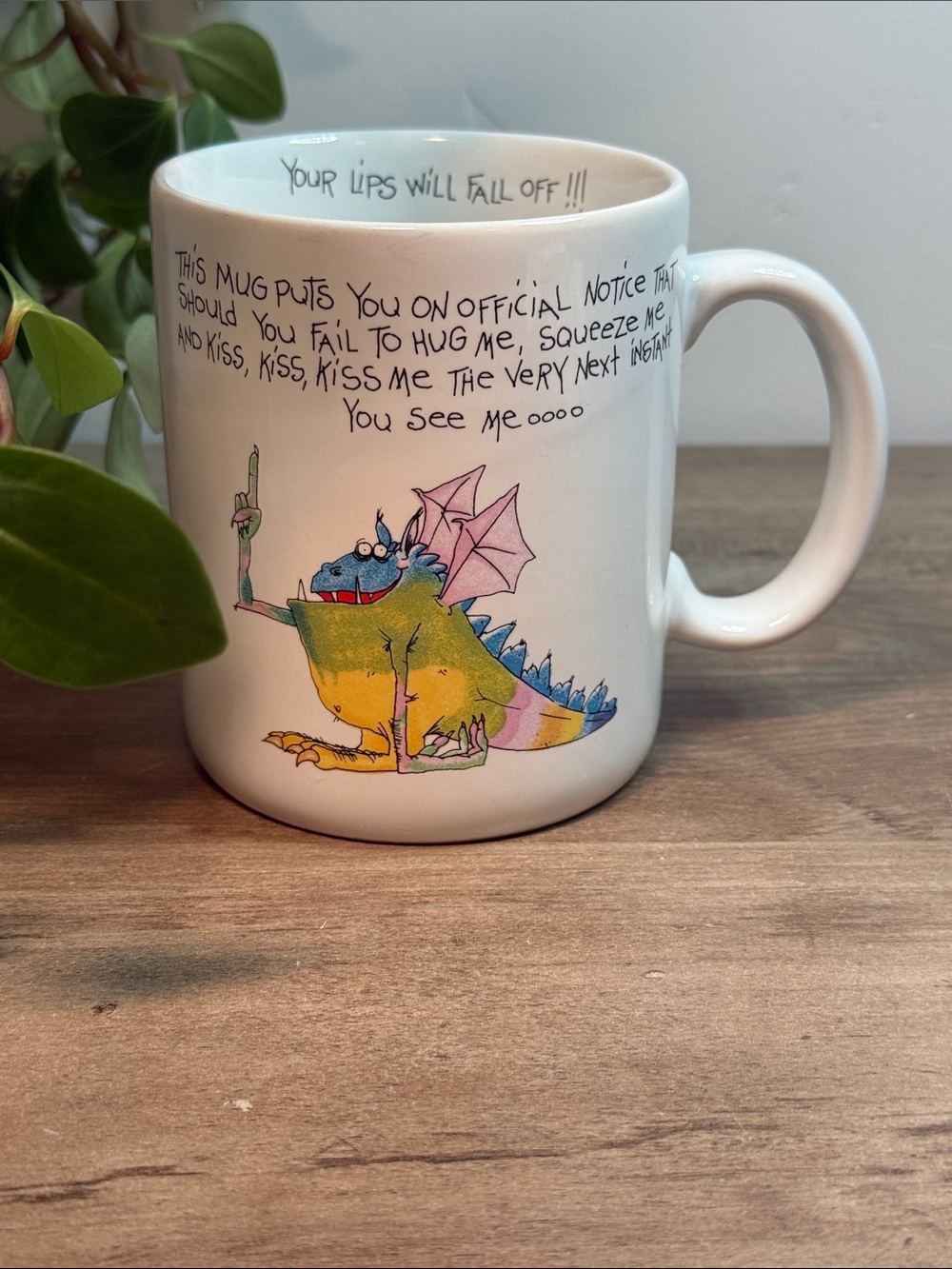 Moodz Papel Dragon Mug Hug Kiss Squeeze Me Vintage Japan